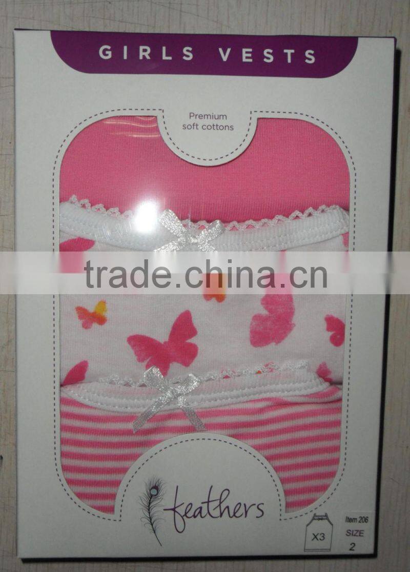 2 years to 14 years Premium Soft Cottons Girls Vests
