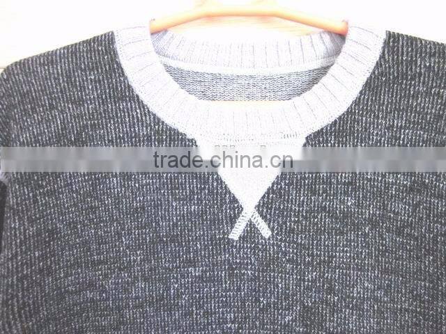 Fashion 12GG Knitted Elegant Brief V-Neck Pullover Winter Thick Sweater For Man