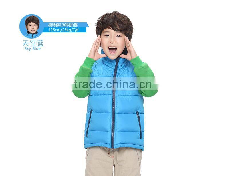 2015 Hot Sell Spring Windproof Kids Padded Waistcoat