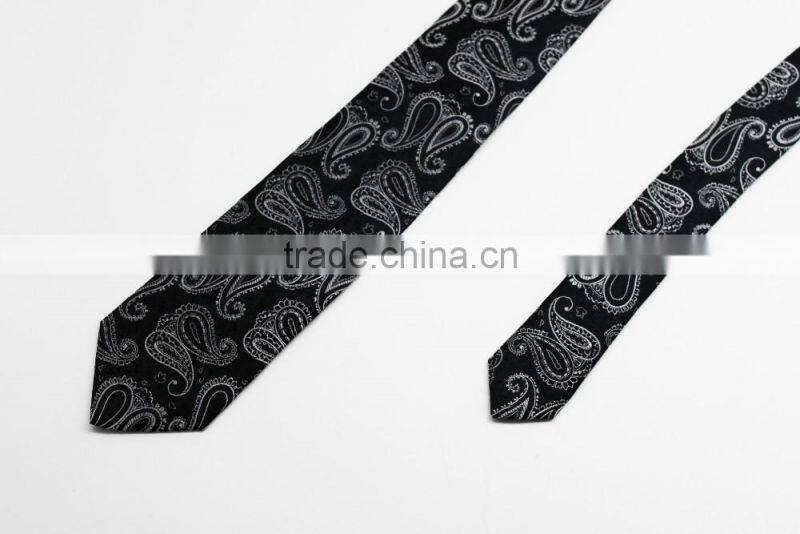 Top grade nature silk cashew pattern standard size woven necktie