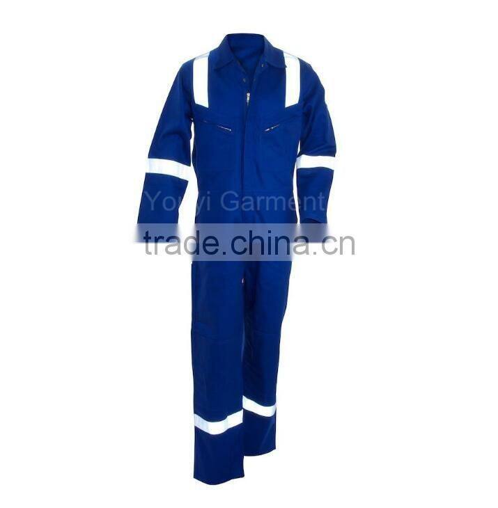 ROYAL BLUE FLAME RETARDANT ANTI-STATIC COVERALL WITH 3M REFLECTIVE TAPE
