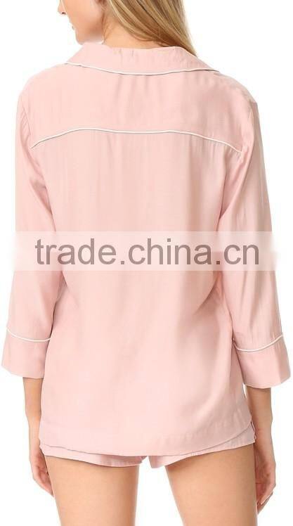 Clothing manufacturer wholesale ladies western design ladies beautiful pajamas