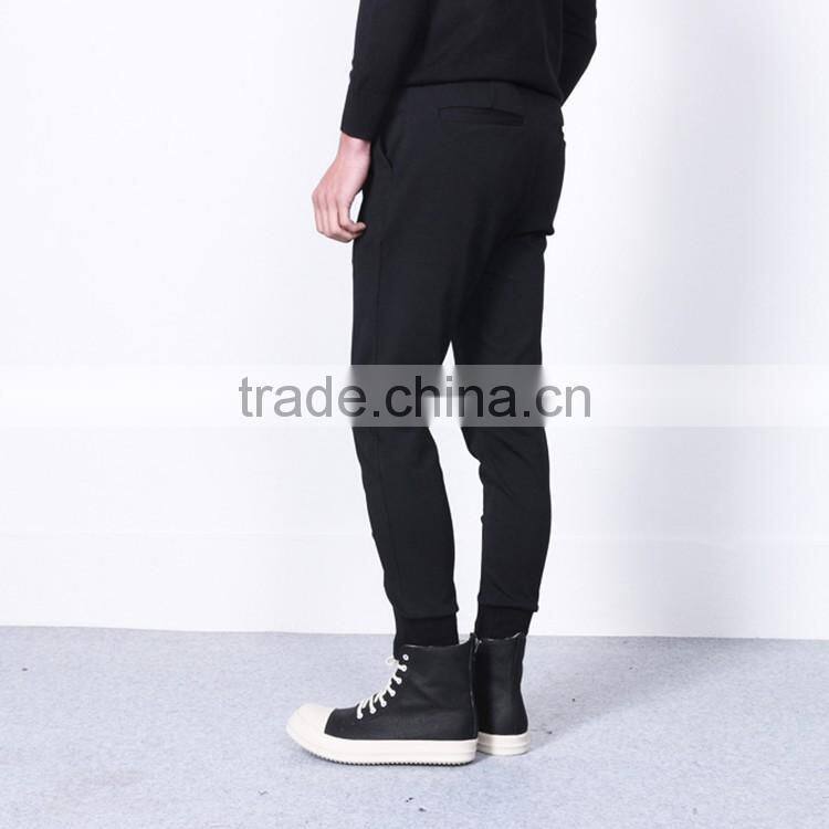 custom 100% cotton high quality fleece zipper jogger sweatpants with drawstring and pocket