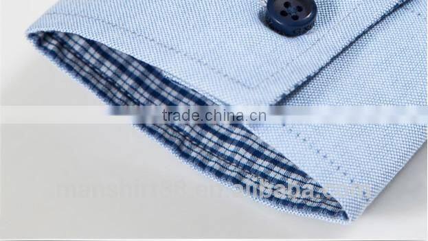 contrast color non-iron washed oxford tuxedo shirt