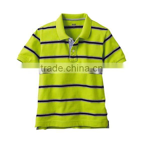 100%cotton stripe polo shirts for kid