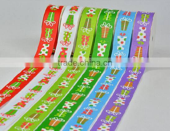 hi-ana ribbon 157 Christmas Holiday Custom Printed Grosgrain Ribbon for Wide Size