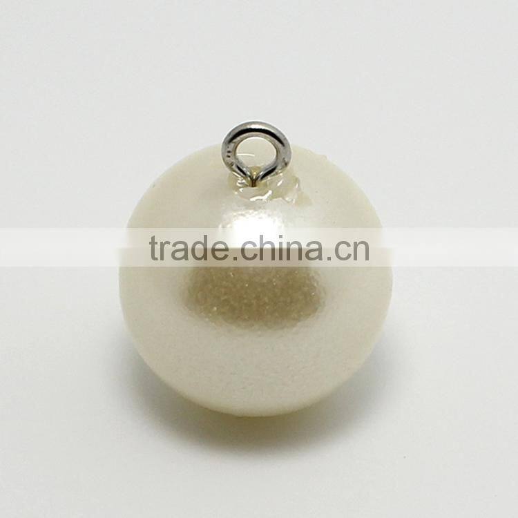 Wholesale Cheap 8mm-18mm White Clothing Plastic Rhinestone Fashion Pearl Button For Sweater