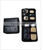 Gentlemen's hardware travel kit type leather case shoe polish kit