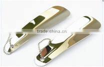 high strength stainless steel long shoe horn with hole
