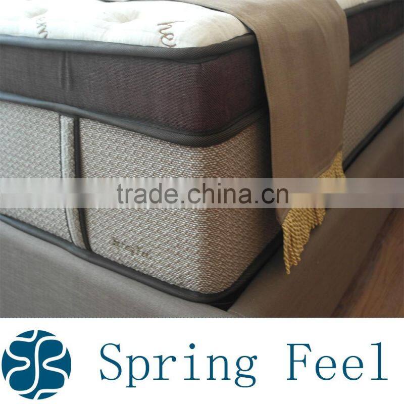 Extra Comfortable Euro Top Pocket Spring Mattress Bedroom Furniture Sets