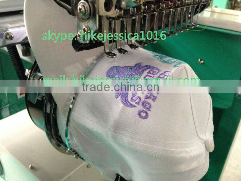 1 head hat tubular and flat t shirt computerized embroidery machine