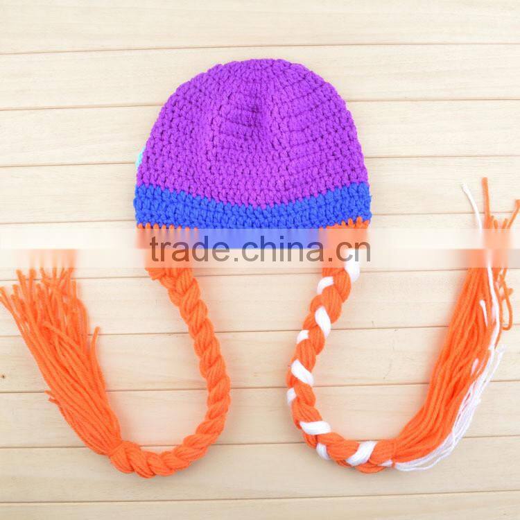 Newborn Baby Girls the Frozen Elsa Anna Hat w/ Hair Cap Braid Knitting