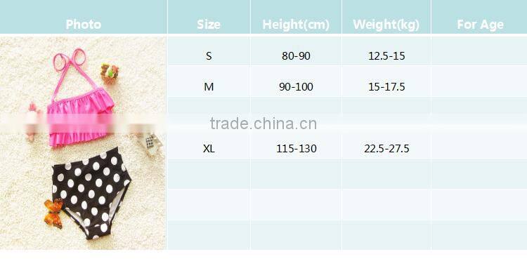 2017 new two piece children girl's bikini fashion wholesale swimwear