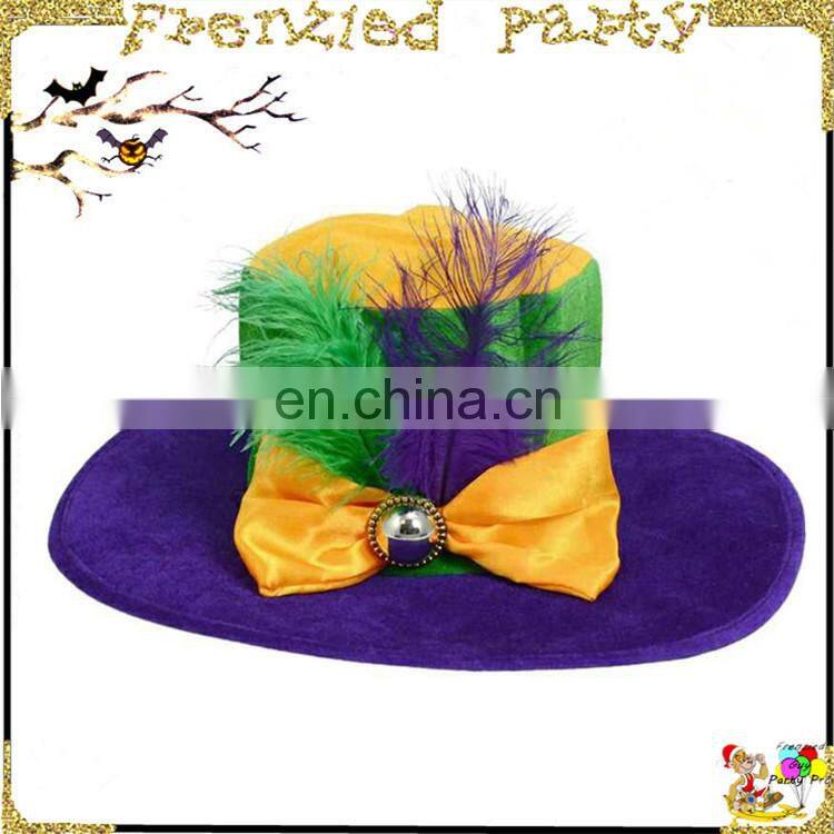 wholesale plastic disco mardi gras color hat FGH-1014