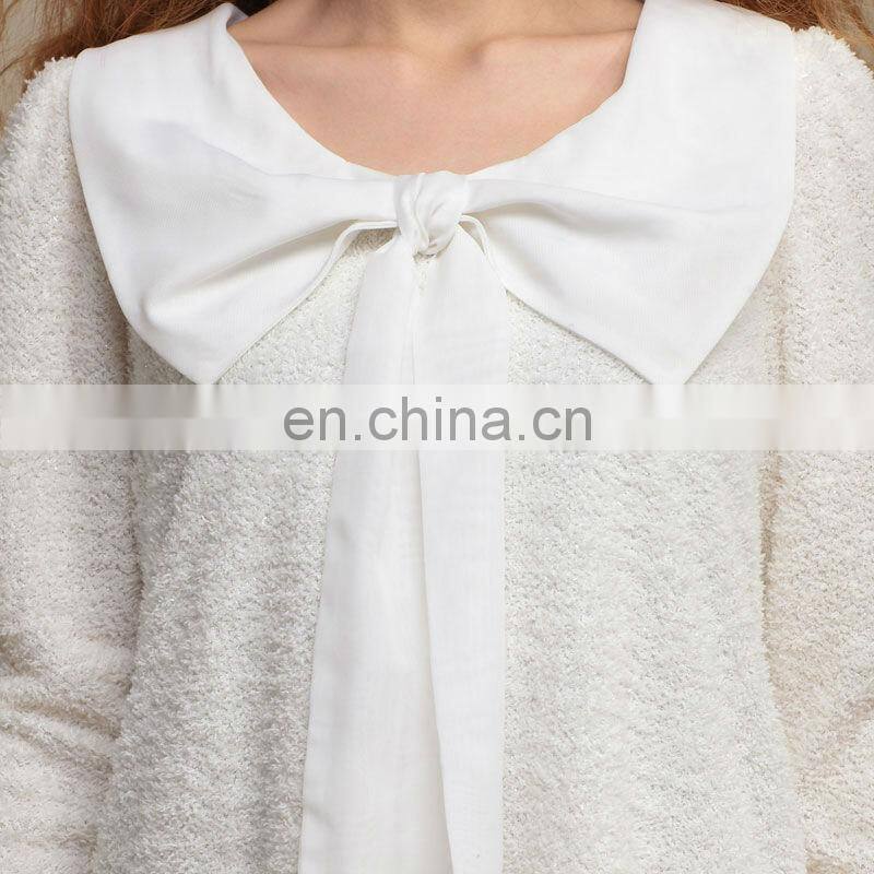 white elastic pullover upper outer women garment