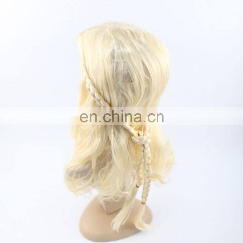 Golden hair Braid wigs European and American girl wigs