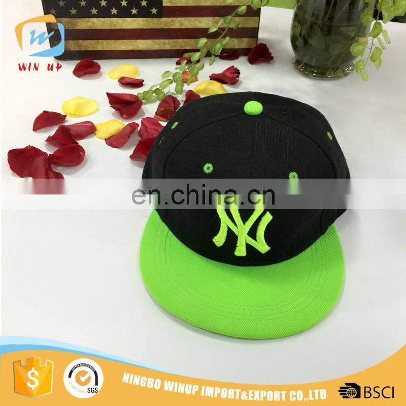 6 panel blank custom flat brim custom sports baseball cap