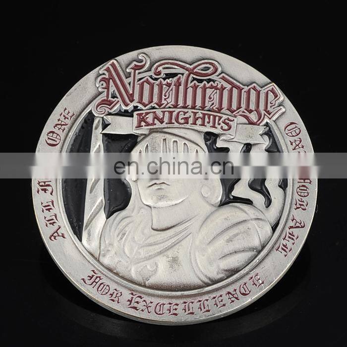 Custom Made New Product Round knights templar coin
