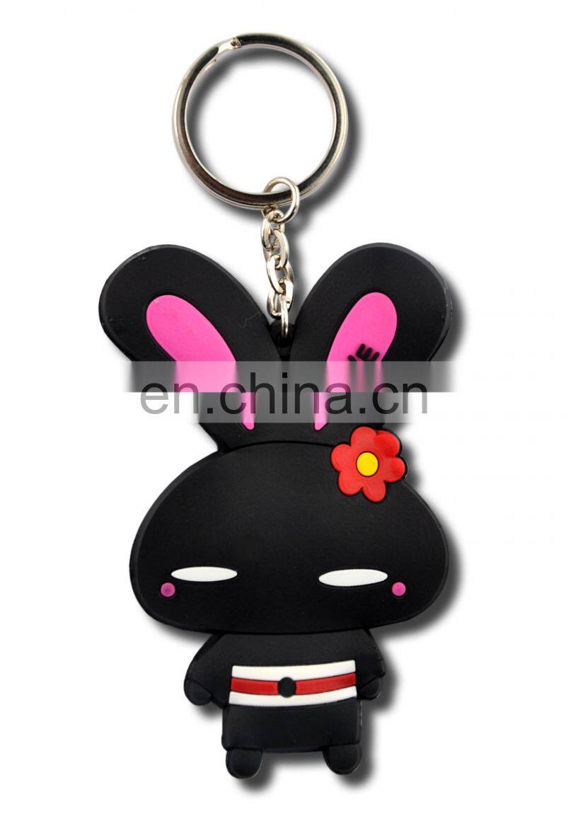 Custom Soft PVC key ring supplier