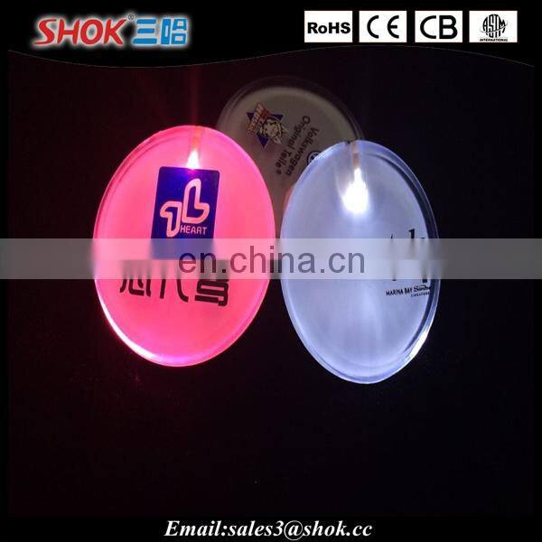 Christmas Gift Flashing Custom Button LED Badge,beautiful led badge
