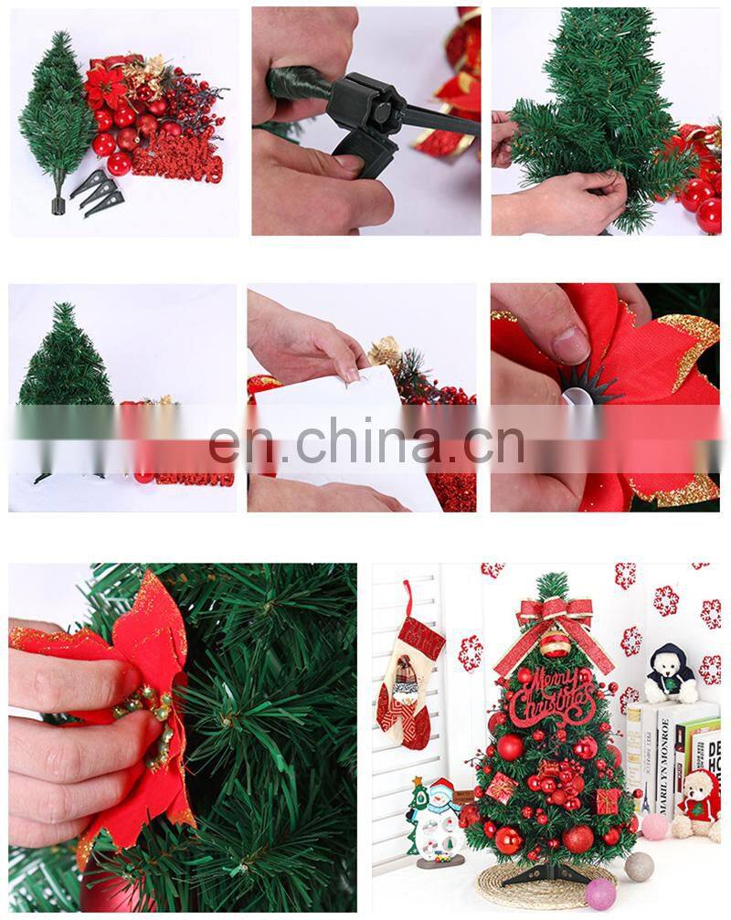 Small Artificial Christmas Trees Blue 20-50cm Mini Plastic Tabletop Christmas Tree