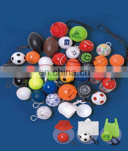 EMERGENCY PONCHO BALL WITH KEYCHAIN