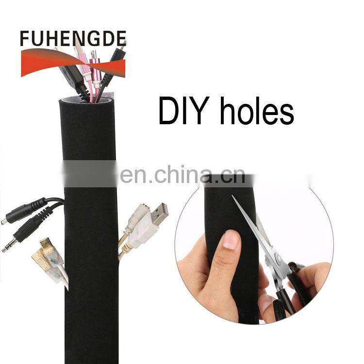 Latest Neoprene Cable Organizer Wrap Flexible Cord Cover Wire