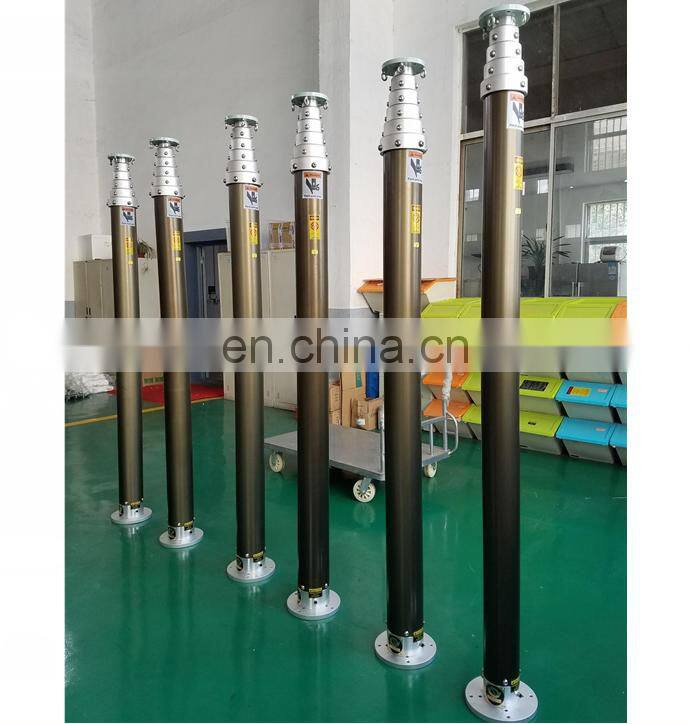9m pneumatic portable lightweight antenna mast vehicle mounted