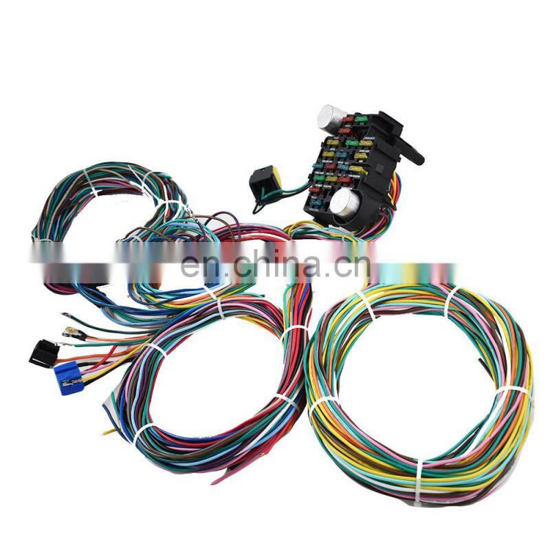 21 Circuit Wiring Harness For CHEVY Mopar FORD Hotrods UNIVERSAL X-long Wires