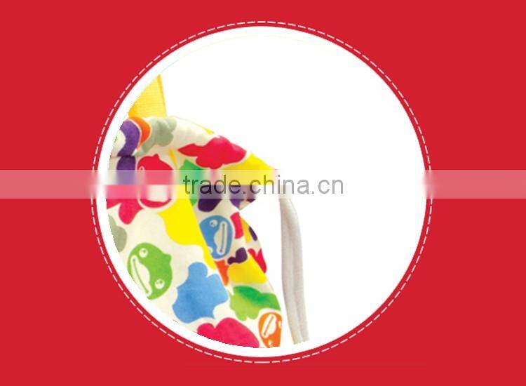 Fashion cute B.Duck polyester reversible custom pull string bag