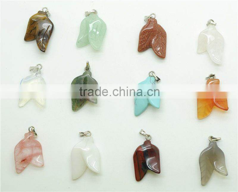 6 Side Cone Shape green aventurine Pendant semi precious stone pendant