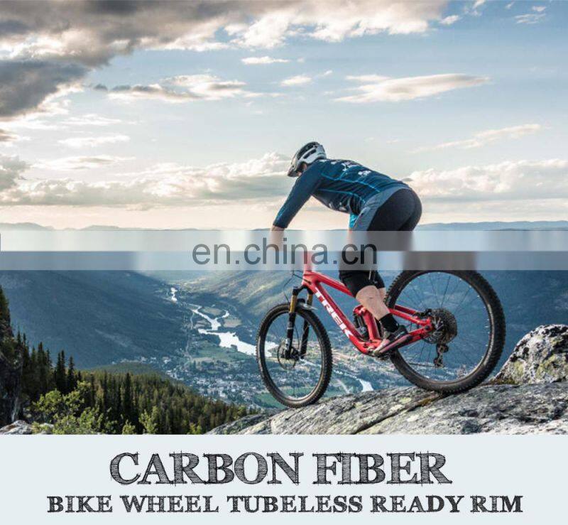 Disc Brake MTB Bike Rim U Shape 27.5ER Carbon Tubular Rim 32mm Width Custom Logo