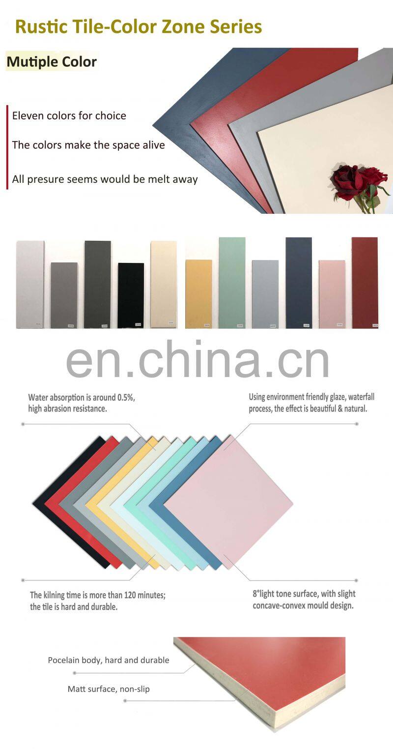 Non slip rustic tiles floor and wall tile 600x600 300x600 Color zone series