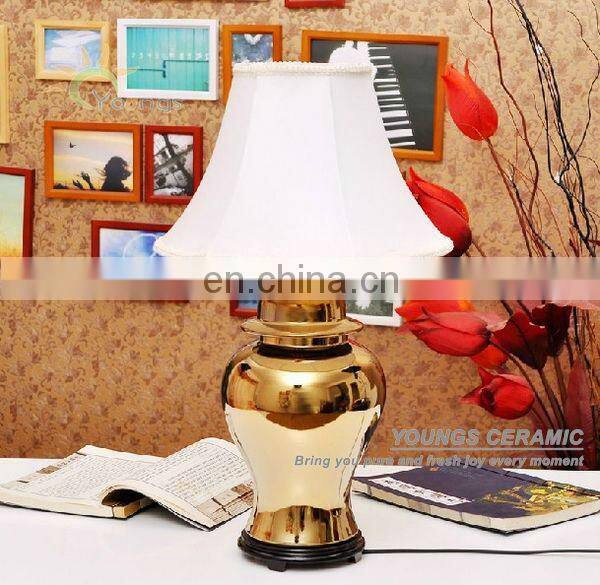 antique ceramic table lamp for hotel made in jingdezhen