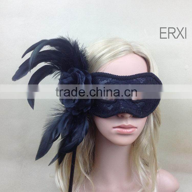 Wholesale Alibaba Masquerade Party Mask With Feather