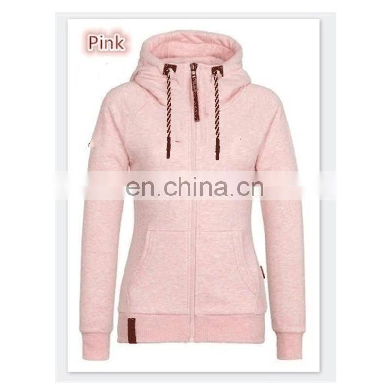 Wholesale custom women's spring and autumn long sleeve zipper cardigan jacket plus size casual hooded jacket large clothes