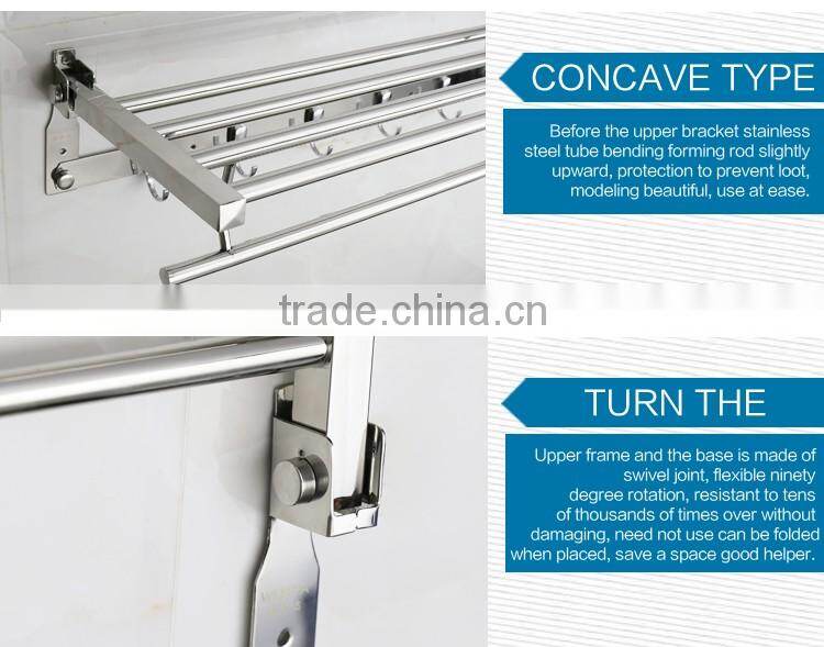 Wesda Decorative foldable hotel style bathroom storage rack 8832