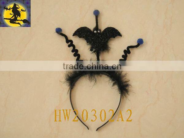 Black Spider Headband with Black Fur for Halloween Party