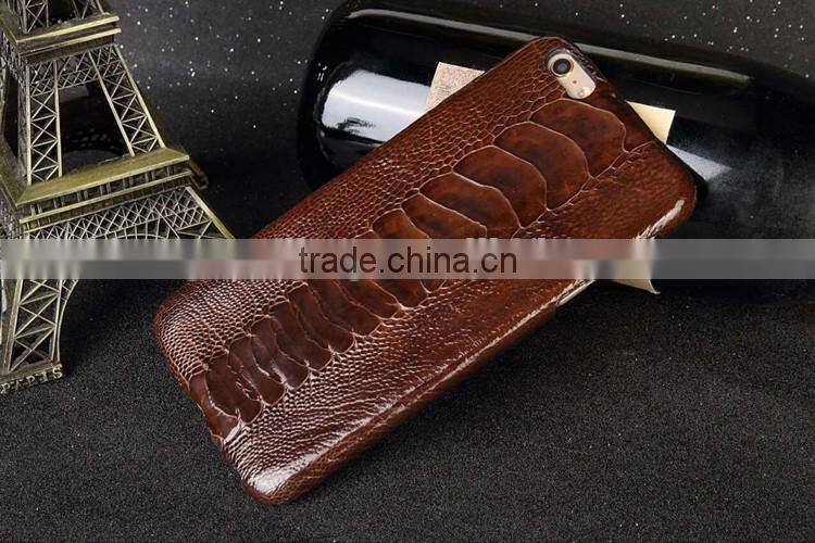 Luxury real exotic ostrich leg skin case for iphone 6 / 6S / iphone 6 plus