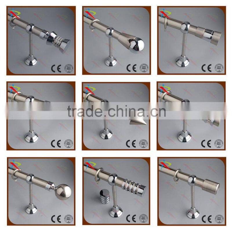 F25 Curtain rod with nickel mat curtain finials