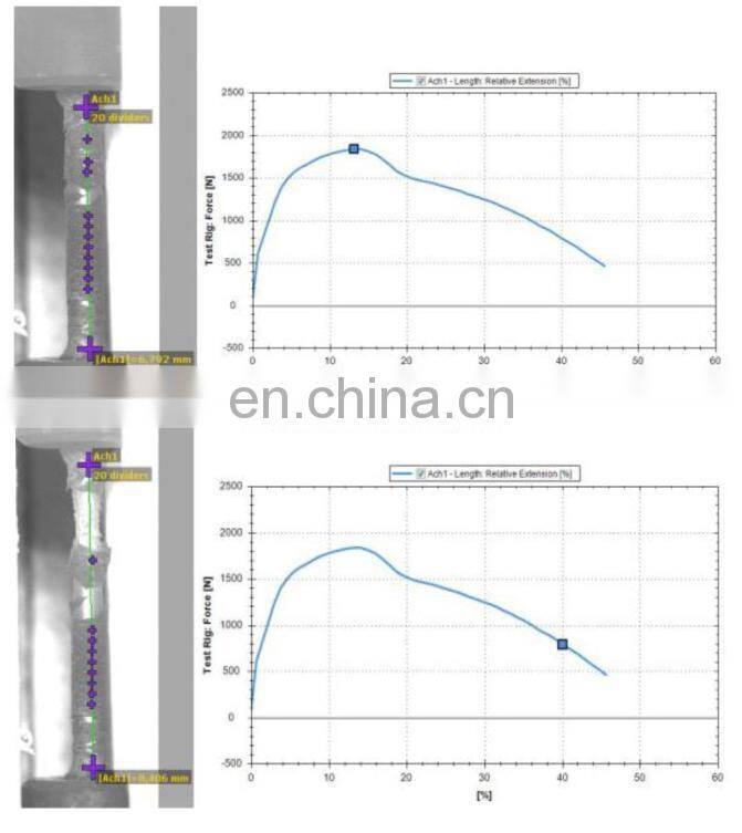 TEST MACHINE Video Extensometer