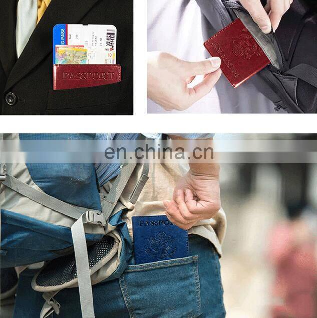 Amazon Hot Sale 4x3 Inch Pu Leather Vaccination Card Protector Passport And Vaccine Card Holder