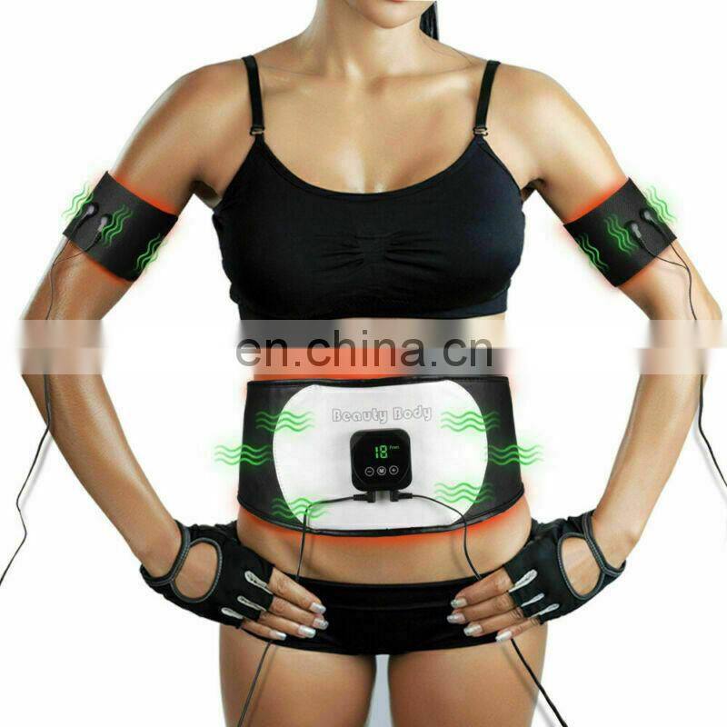 Pro EMS Muscle Training Gear Abdominal Body Fitness Toner ABS Fit Workout Belt