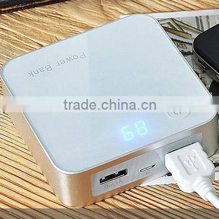 5200mAh square power bank with lcd display