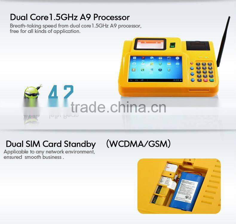 2014 Hot Sale All-in-one Android POSwith Card Skimmer