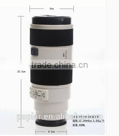 china best selling novelty funny custom logo wholesale stainless steel travel camera lens coffee mug