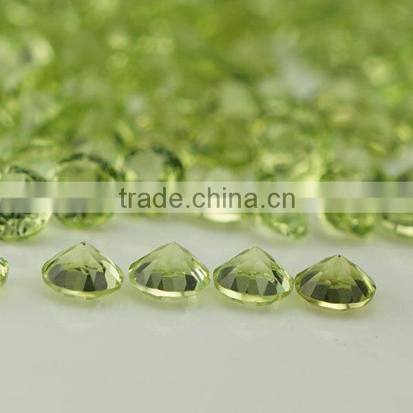 2015 hot selling 3.00mm peridot stone for jewelry setting