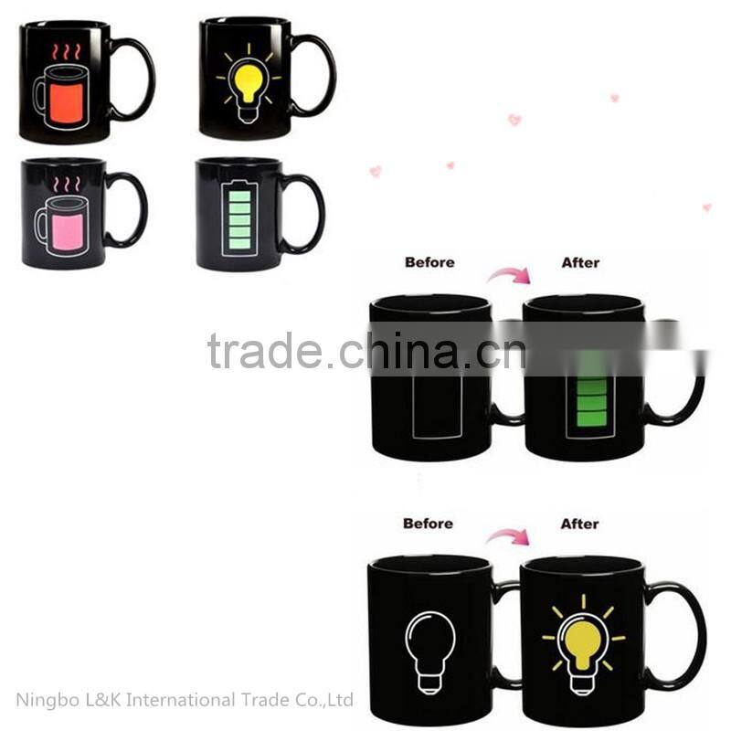 heat sensitive color changing mug, customized magic mug