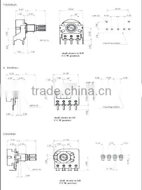 "10% high carbon film potentiometer, welcome to choose and buy