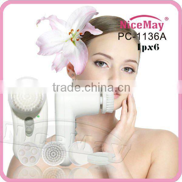 6 in 1 electric facial cleaning brush
